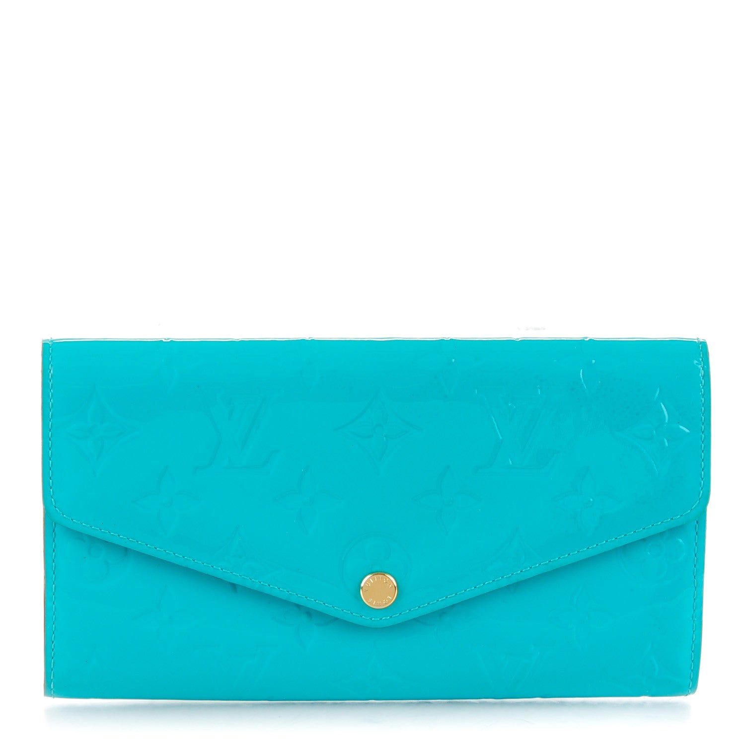 Louis Vuitton Vernis Sarah Wallet NM Turquoise 1 of 8