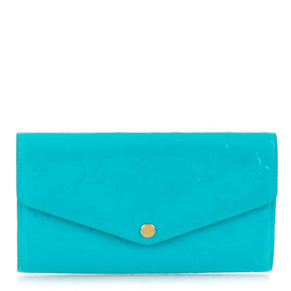 Louis Vuitton Vernis Sarah Wallet NM Turquoise 1 of 8