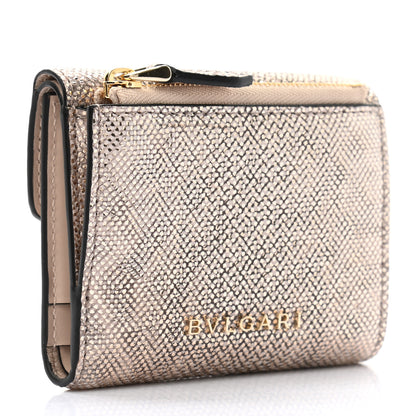 Bulgari Karung Calfskin Serpenti Forever Compact Wallet Beige 3 of 8