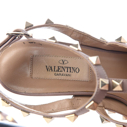 Valentino Garavani Nappa Rockstud Ankle Strap Pumps 36 Black Poudre 9 of 13