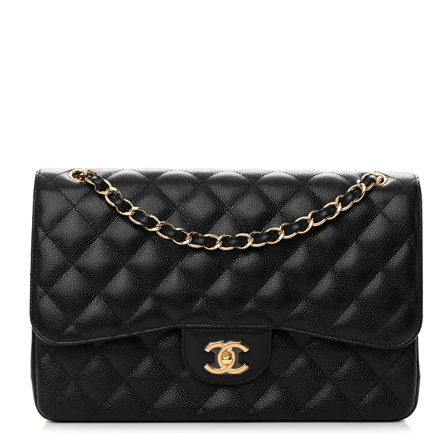 Chanel Caviar Quilted Jumbo Double Flap Black 1 of 11