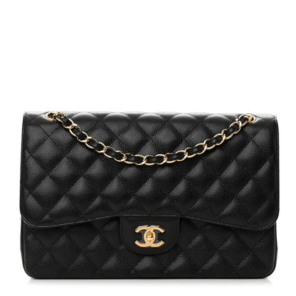 Chanel Caviar Quilted Jumbo Double Flap Black 1 of 11