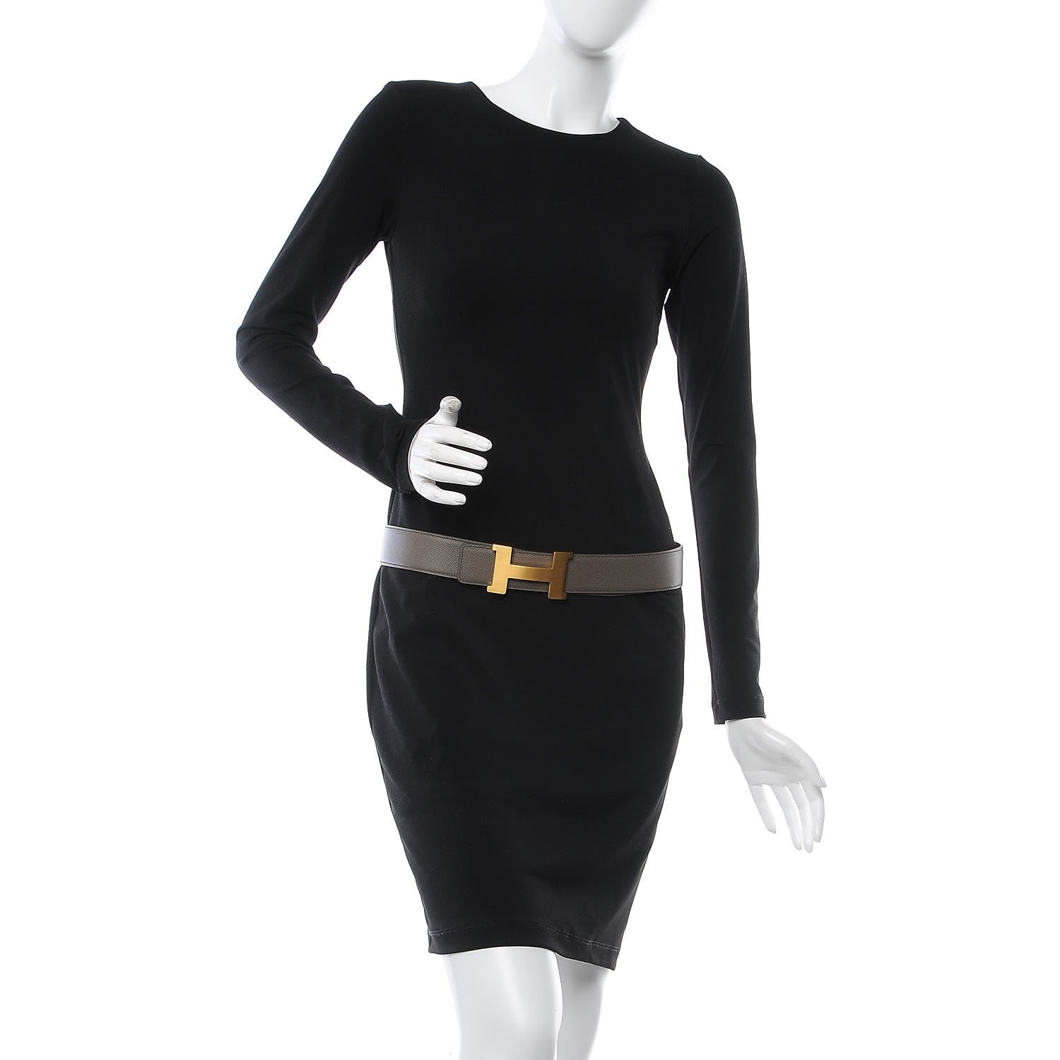 Hermes Epsom Chamonix 42mm Constance 2 H Belt 85 Etain Black 2 of 9