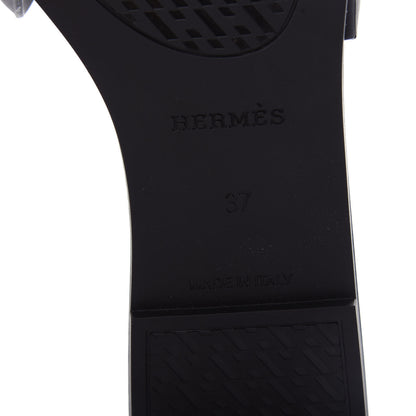 Hermes Rubber Aloha Sandals 37 Black 9 of 11