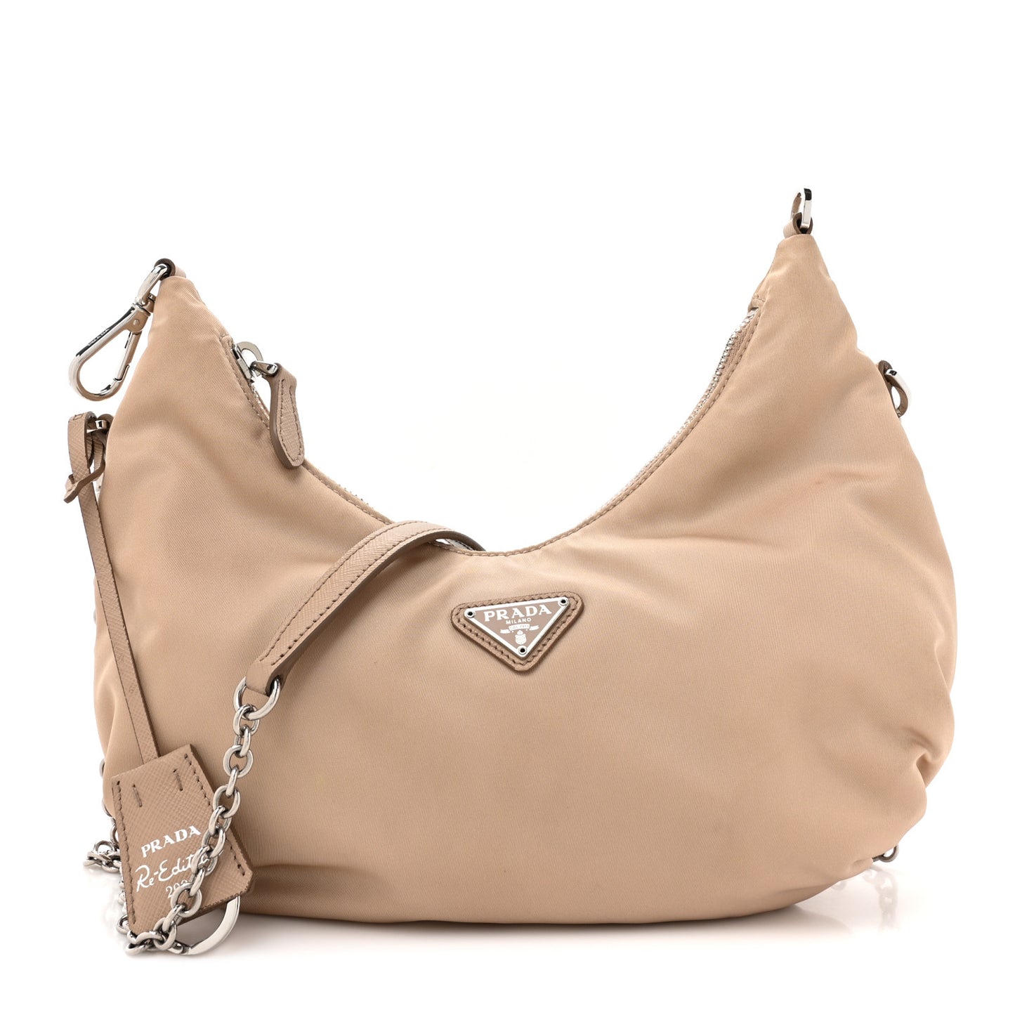 Tessuto Nylon Saffiano Re-Edition 2006 Shoulder Bag Cammeo