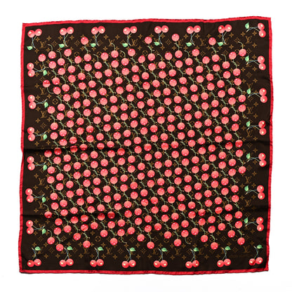 Louis Vuitton Silk Monogram Cerises Scarf 1 of 3