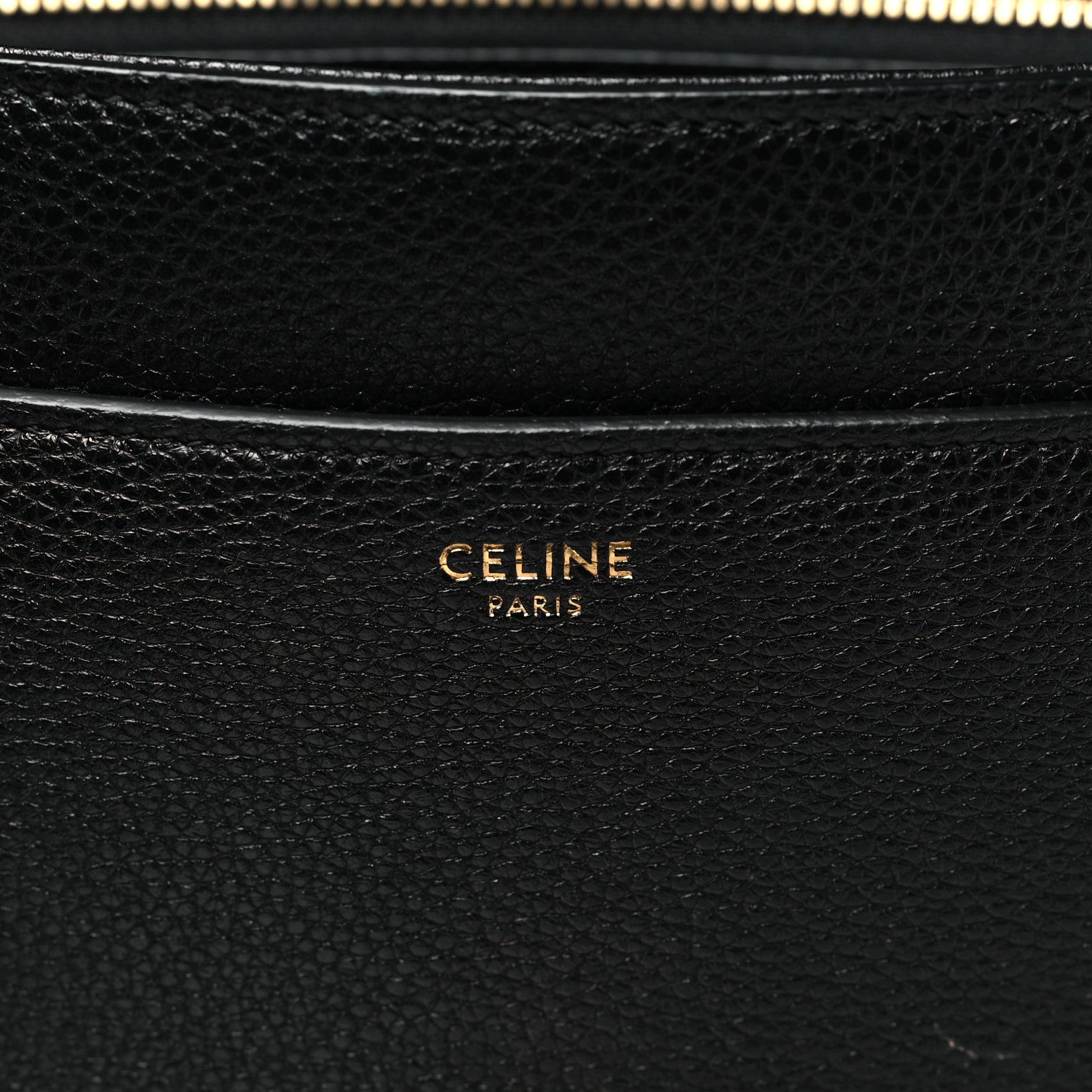 Celine Grained Calfskin Classique 16 Top Handle Bag Black 6 of 10