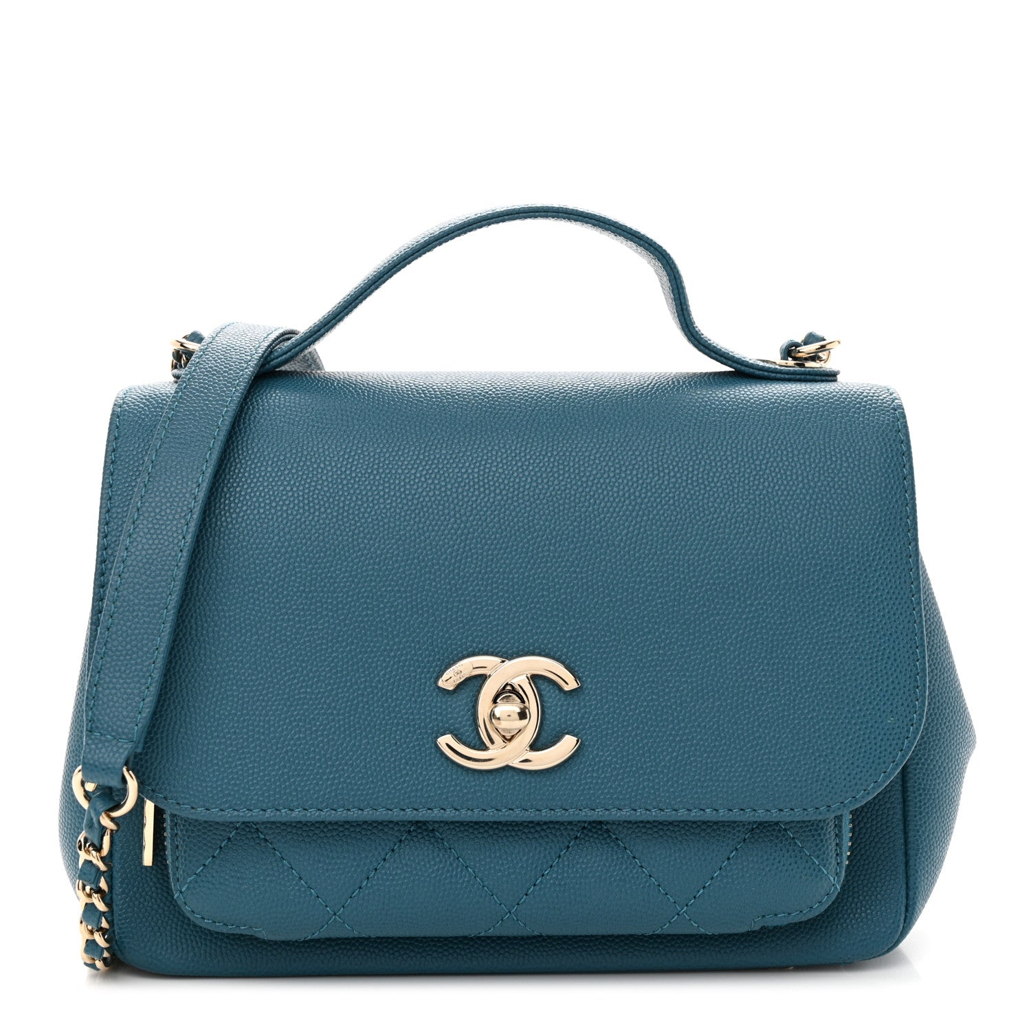 Chanel Caviar Quilted Small Business Affinity Flap Blue 1 of 11