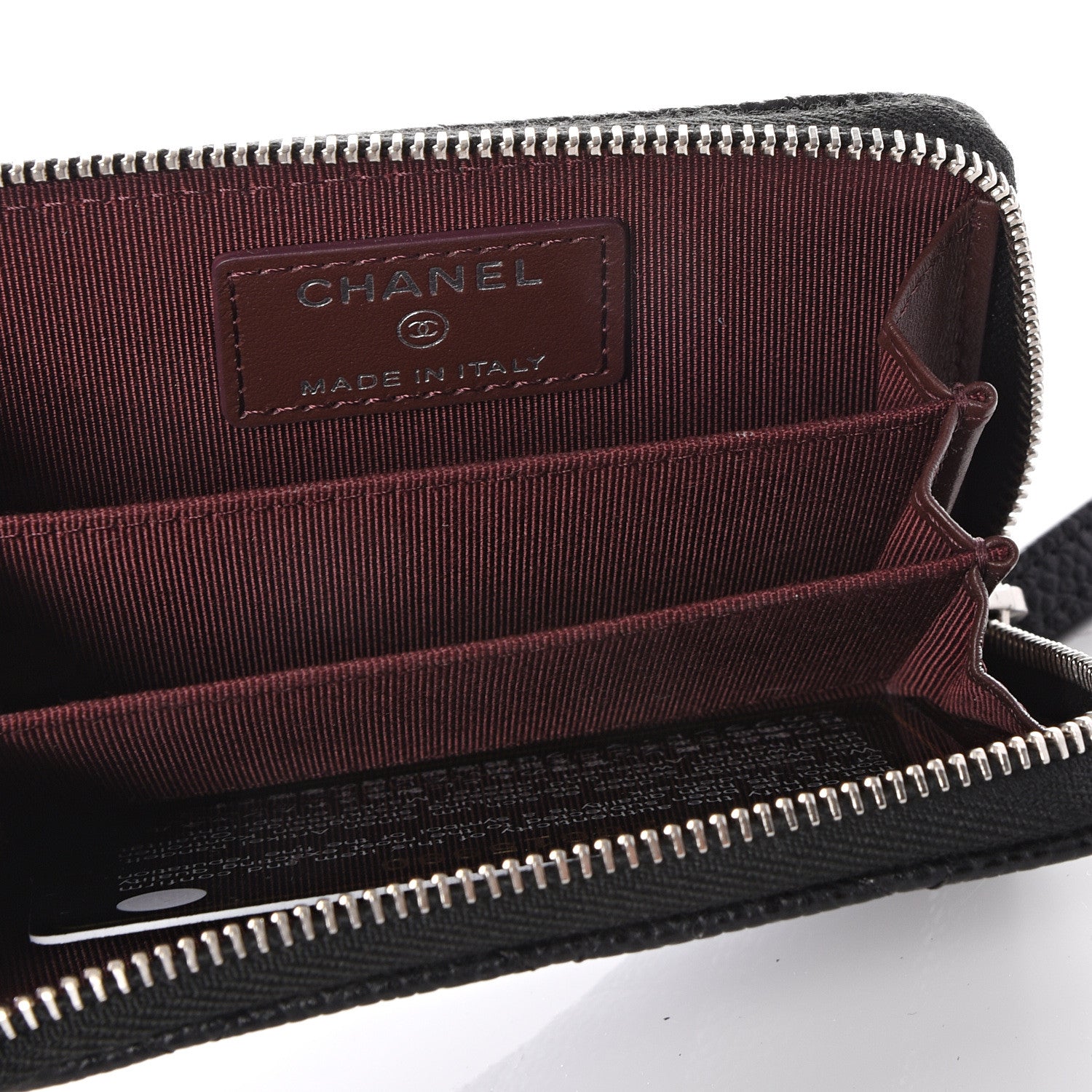 Chanel Caviar Quilted Zip Coin Purse Black 4 of 7