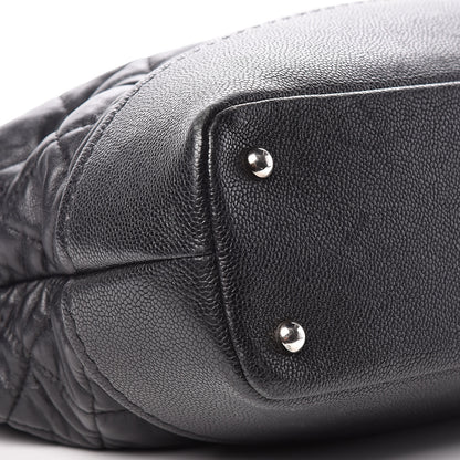 Chanel Lambskin Caviar Quilted Bi Coco Large Shopper Tote Black 9 of 10