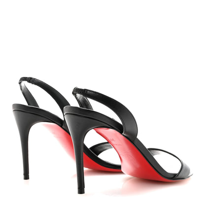Christian Louboutin Calfskin O Marylin 85 Slingback Sandal Heels 36.5 Black 5 of 9
