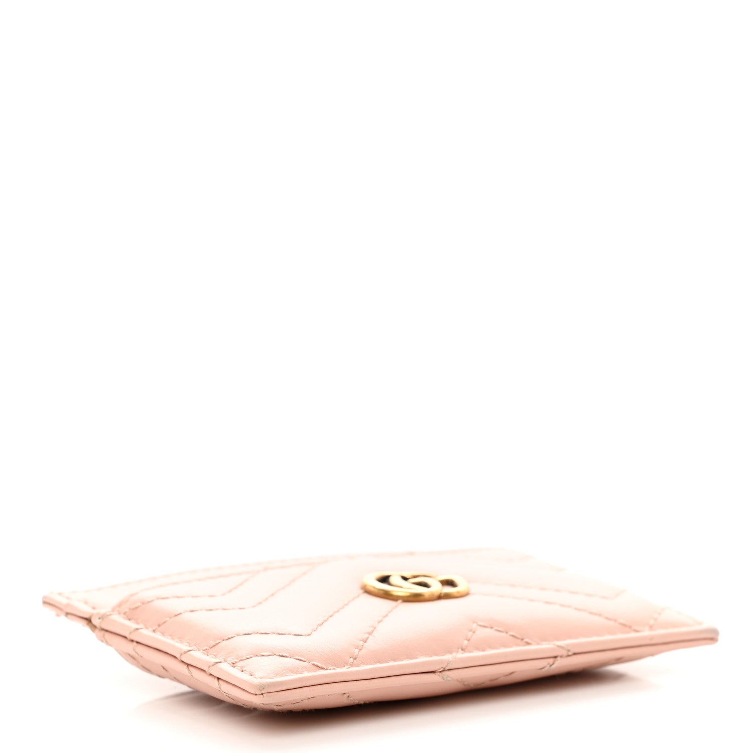 Gucci Calfskin Matelasse GG Marmont Card Holder Perfect Pink 4 of 8