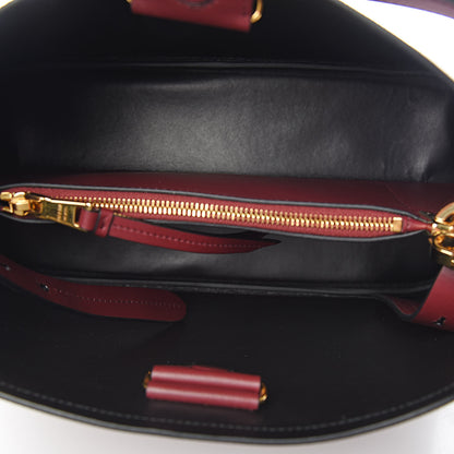 Prada Saffiano Cuir Small Matinee Tote Cherry Black 5 of 9