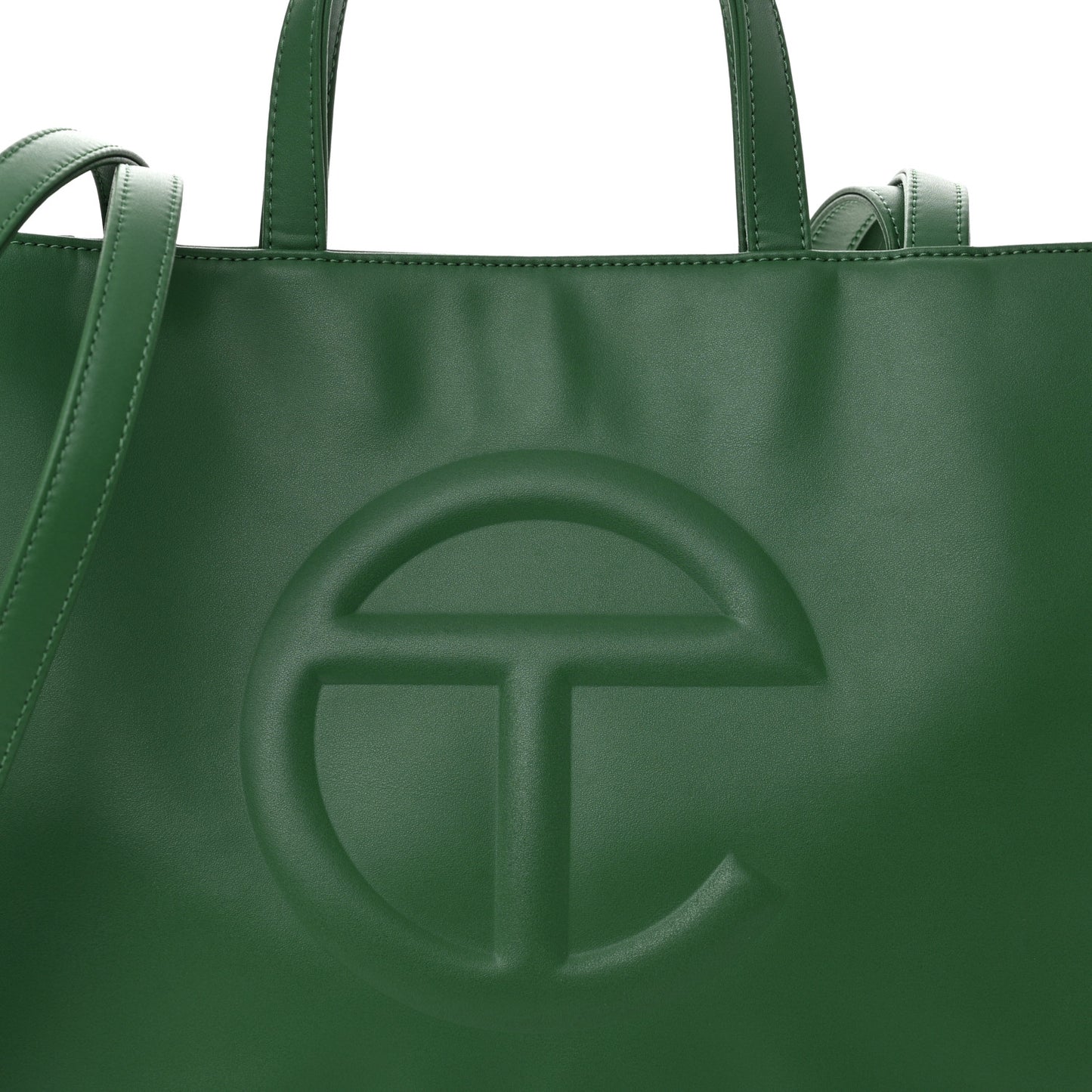 Vegan Leather Medium Shopping Bag Leaf