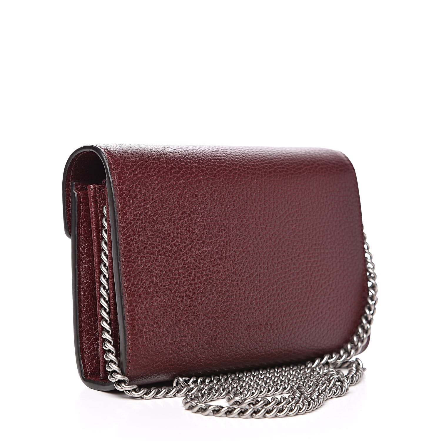 Gucci Dollar Calfskin Crystal Mini Dionysus Chain Wallet Vintage Bordeaux 3 of 12