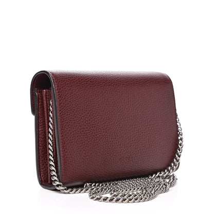 Gucci Dollar Calfskin Crystal Mini Dionysus Chain Wallet Vintage Bordeaux 3 of 12