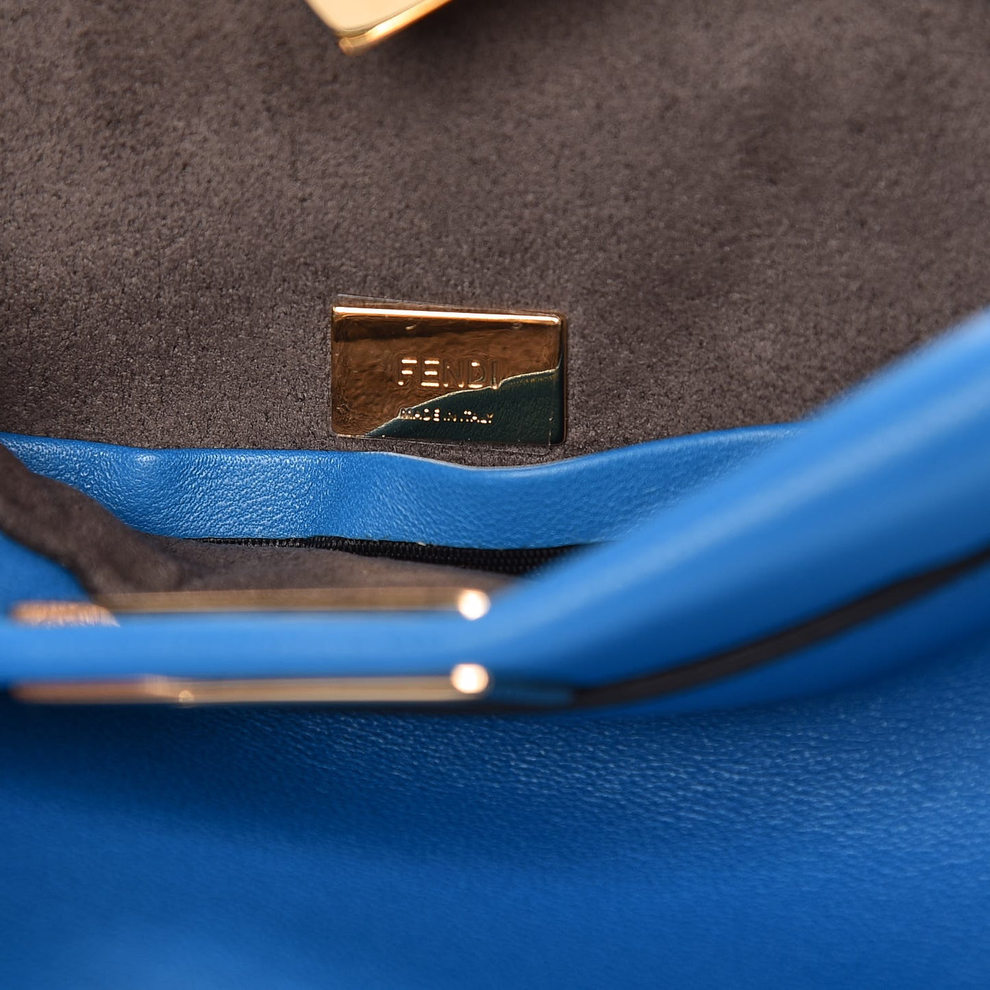 Shiny Nappa Micro Peekaboo Iconic Satchel Blue Royal
