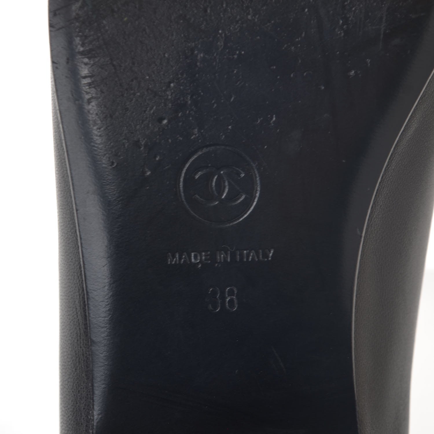 Chanel Lambskin Patent CC Cap Toe Ballerina Flats 36 Black 8 of 11
