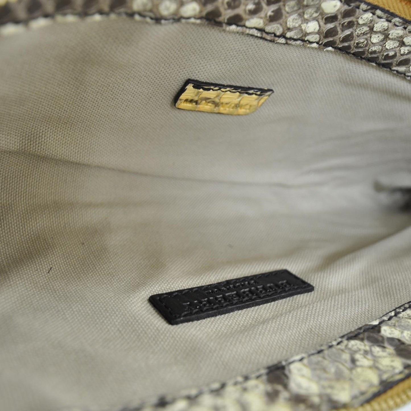 Python House Check Stitched Bridle Clutch Bag