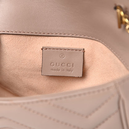 Gucci Calfskin Matelasse Super Mini GG Marmont Shoulder Bag Porcelain Rose 6 of 11