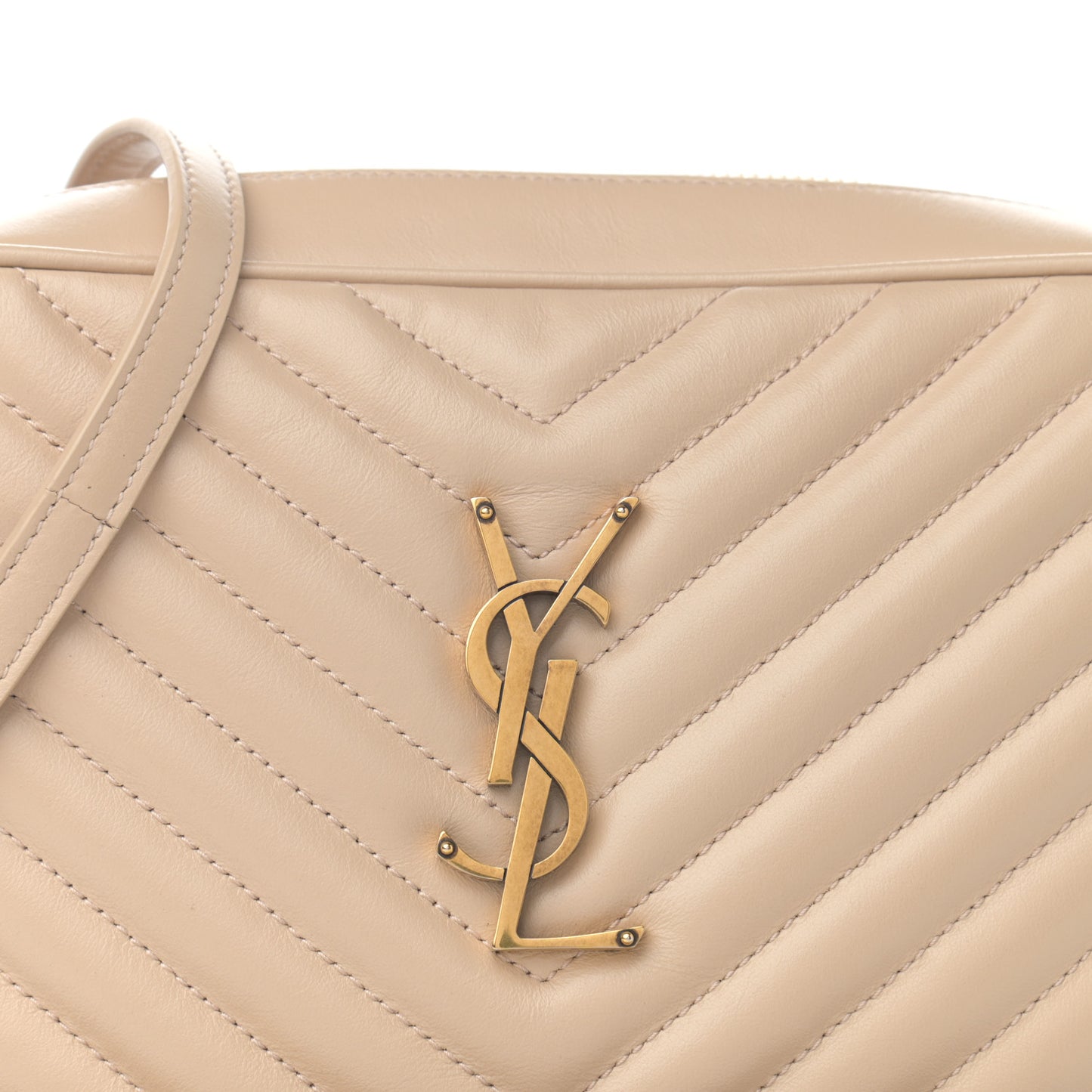 Calfskin Matelasse Monogram Lou Camera Bag Dark Beige