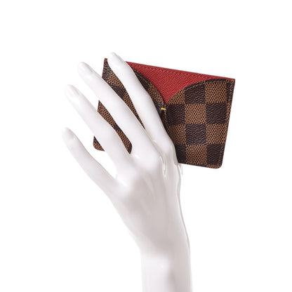 Louis Vuitton Damier Ebene Caissa Card Holder Cherry 2 of 8