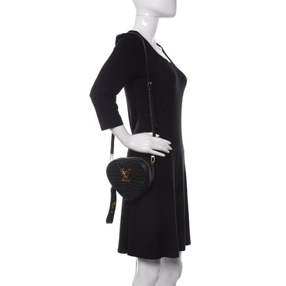 Louis Vuitton Calfskin New Wave Heart Bag Black 2 of 11
