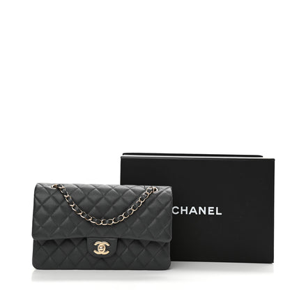 Chanel Caviar Quilted Medium Double Flap Dark Grey 12 of 12