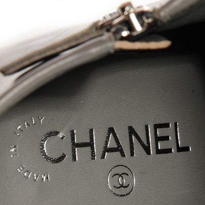 Chanel Leather Cap Toe Camellia Boots 40 Grey Black 7 of 8