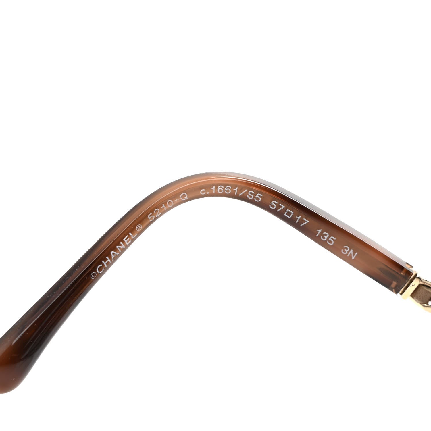 Chanel Acetate Metal Lambskin Chain Square Sunglasses 5210-Q Brown 6 of 8