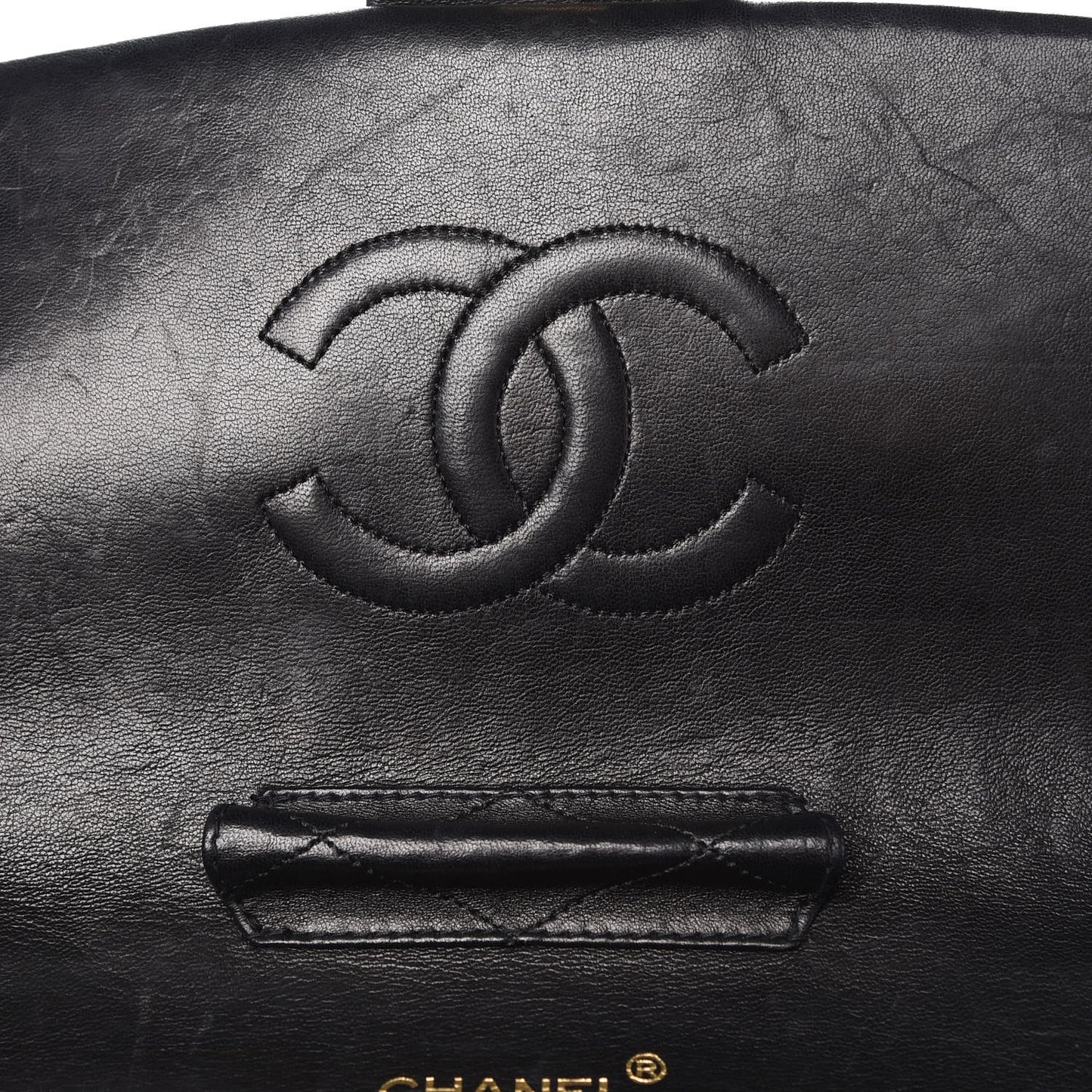 Lambskin Quilted Medium Single Flap Black