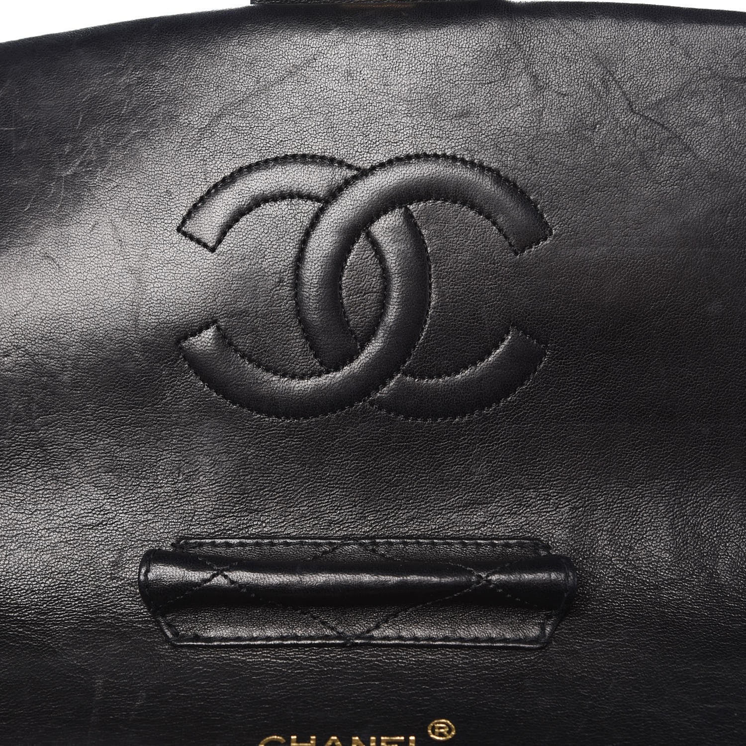 Chanel Lambskin Quilted Medium Single Flap Black 10 of 14