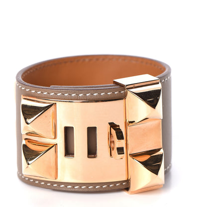 Hermes Swift Collier De Chien CDC Bracelet T2 Etoupe 3 of 5