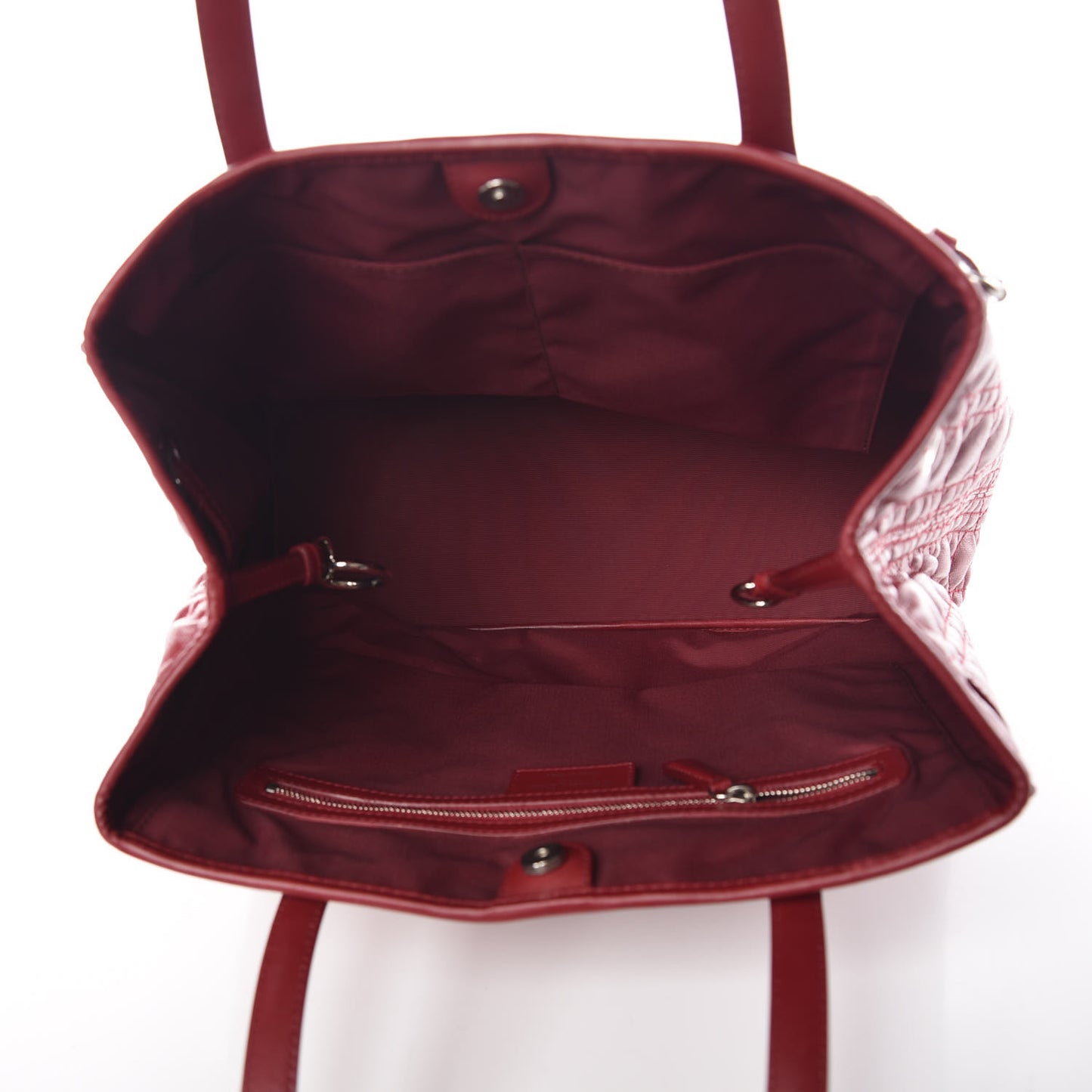 Coated Canvas Cannage Medium Panarea Tote Red