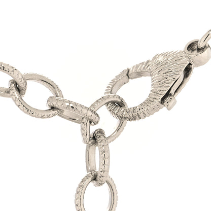 Chanel Pearl Crystal CC Choker Necklace Silver Pearly White 4 of 5