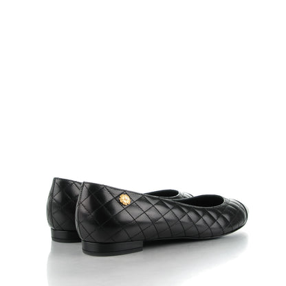 Chanel Lambskin Quilted Cap Toe Ballerina Flats 39.5 Black 4 of 9