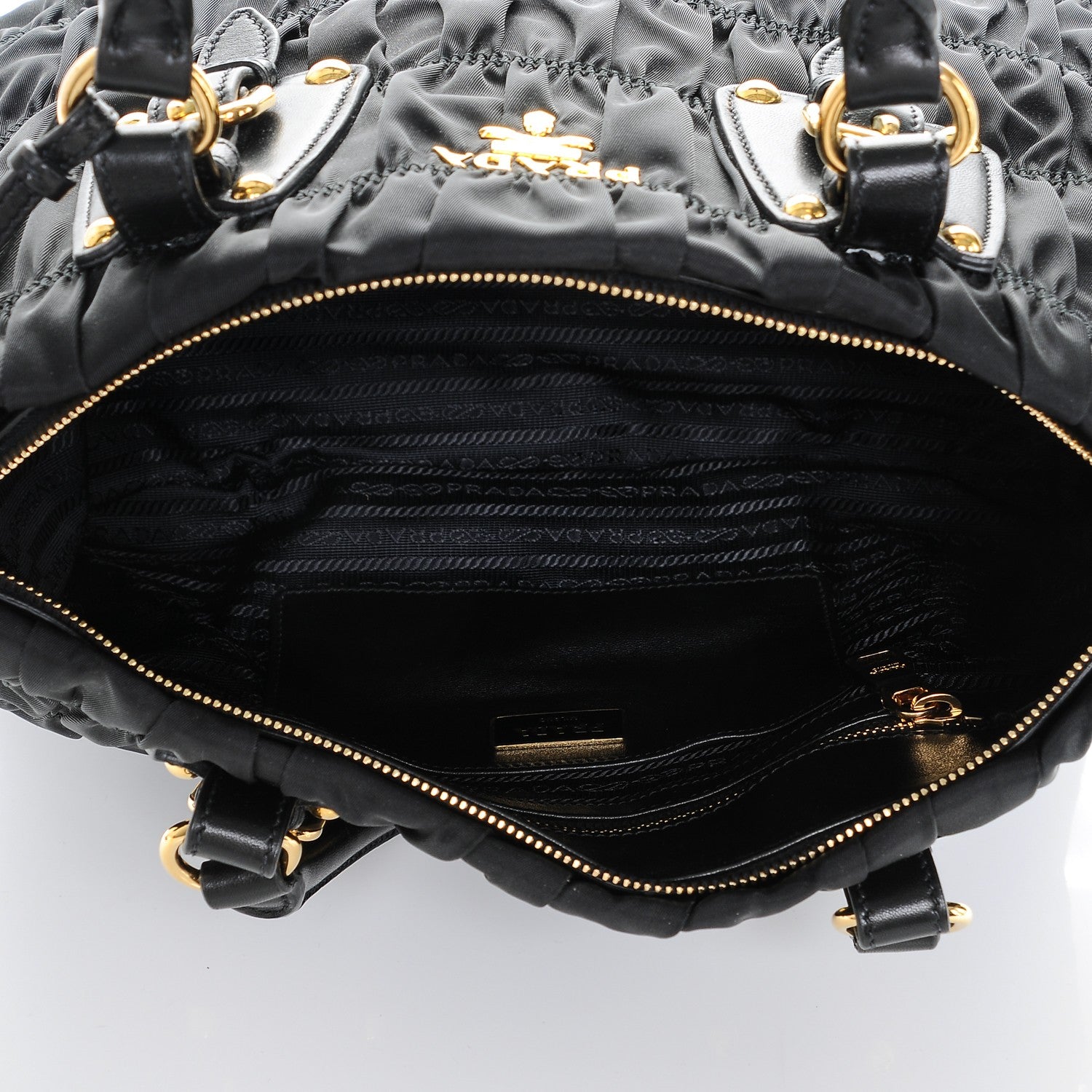 Prada Tessuto Nylon Gaufre Tote Nero Black 5 of 6
