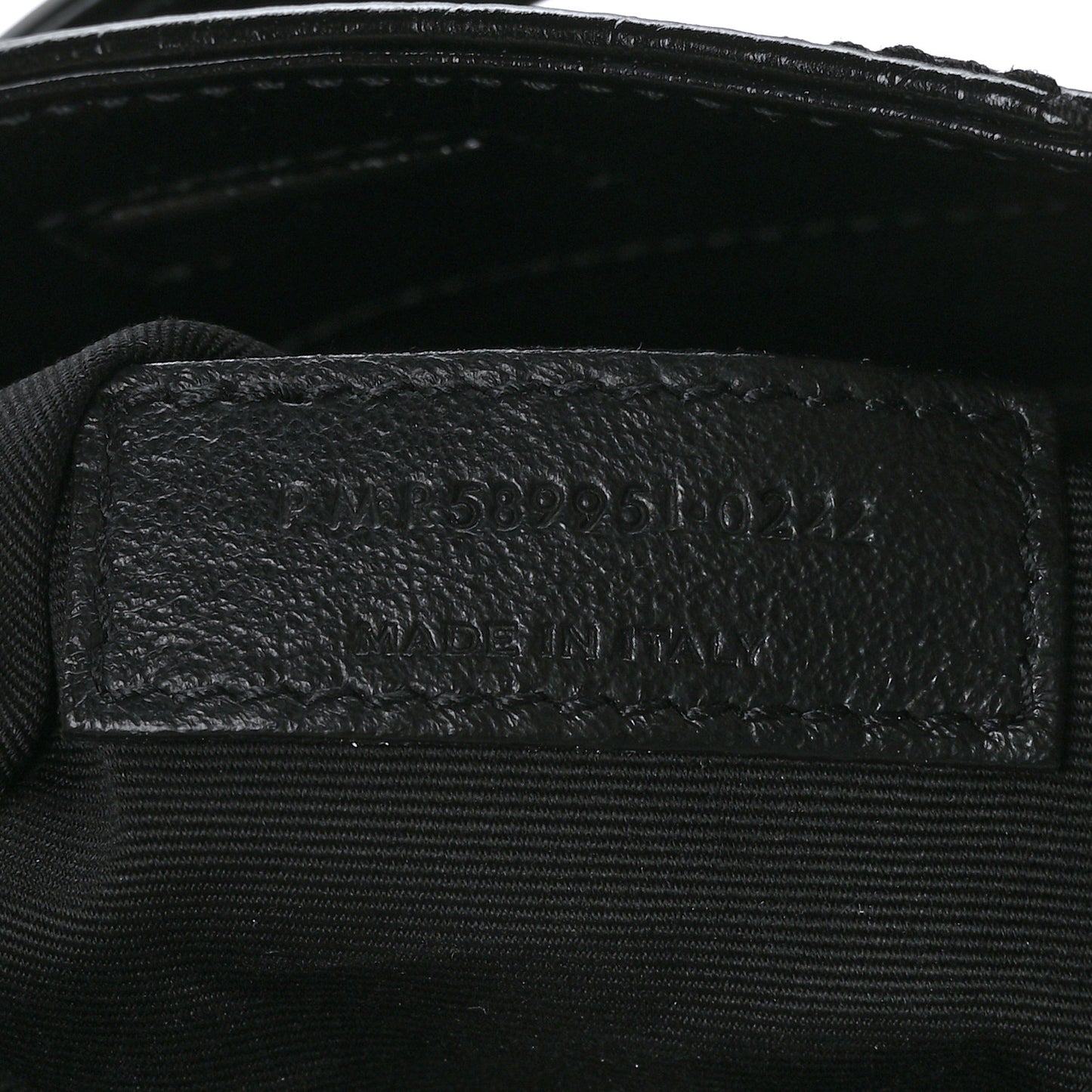 Crinkled Calfskin Matelasse Monogram Medium Niki Shopper Tote Black