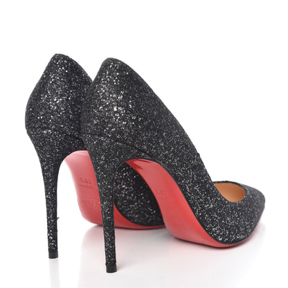 Christian Louboutin Glitter Resille Pigalle Follies 100 Pumps 36.5 Black 4 of 10