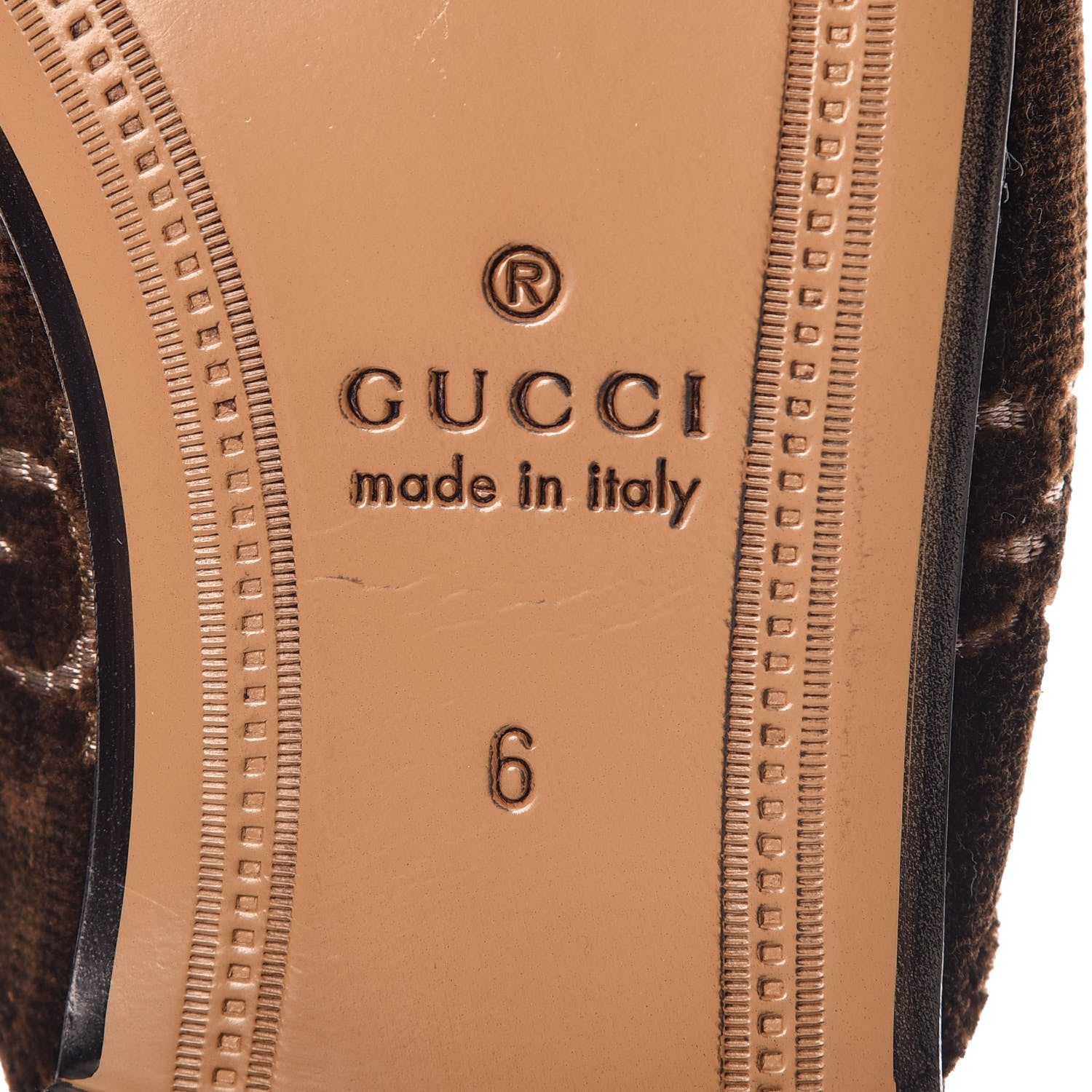 Gucci Velvet GG Monogram Mens Princetown Slippers 8 Brown 7 of 9