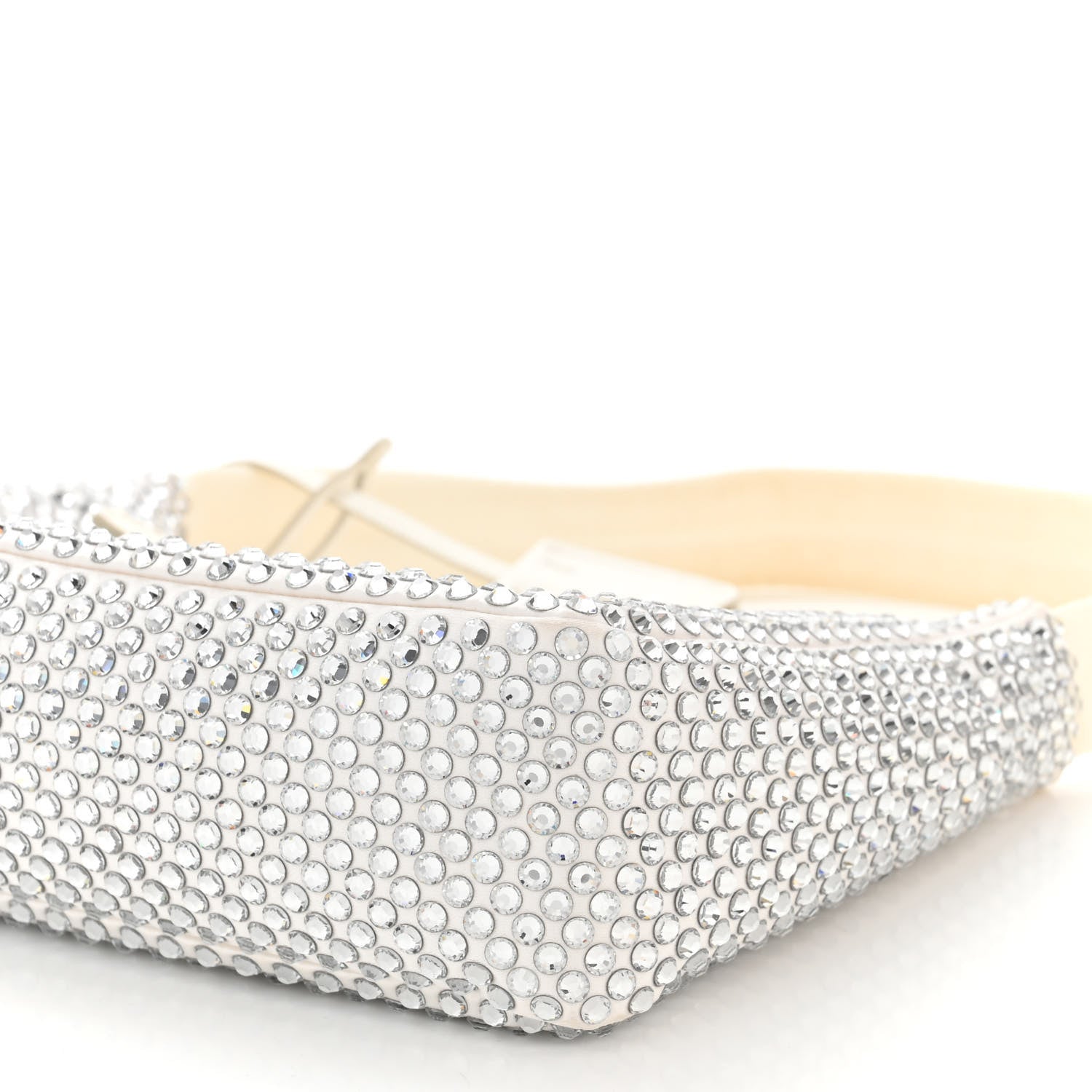 Prada Satin Crystal Mini Re-Edition 2000 Bag White 10 of 11