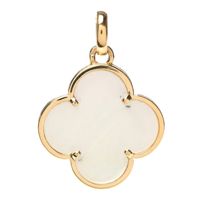 Van Cleef & Arpels 18K Yellow Gold Mother of Pearl Magic Alhambra Pendant 1 of 3