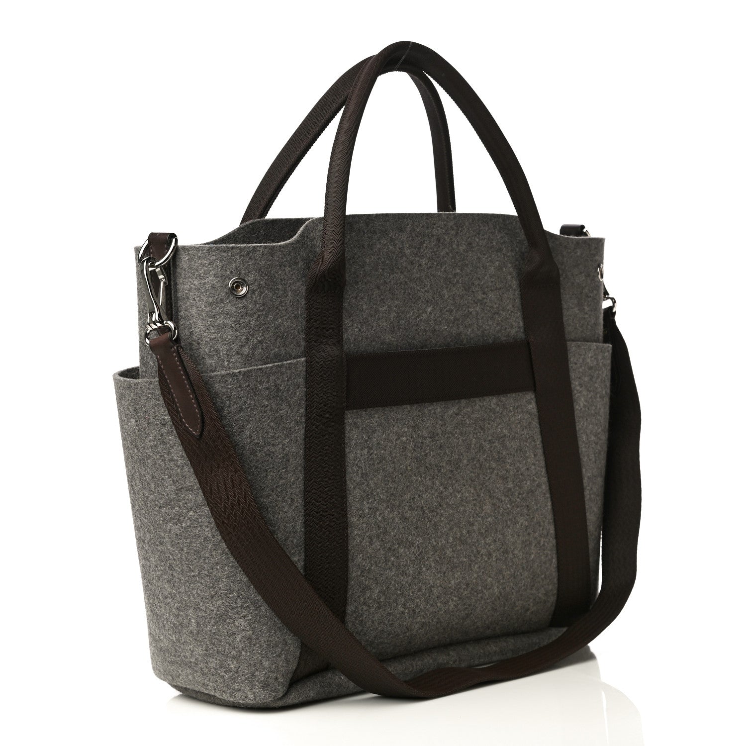 Hermes Felt Sac De Pansage Groom Bag Acier 3 of 15