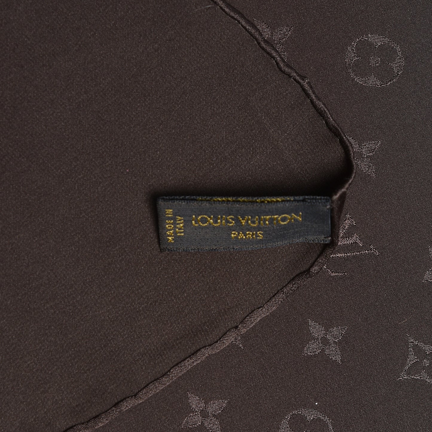 Silk Monogram Monaco Scarf Brown