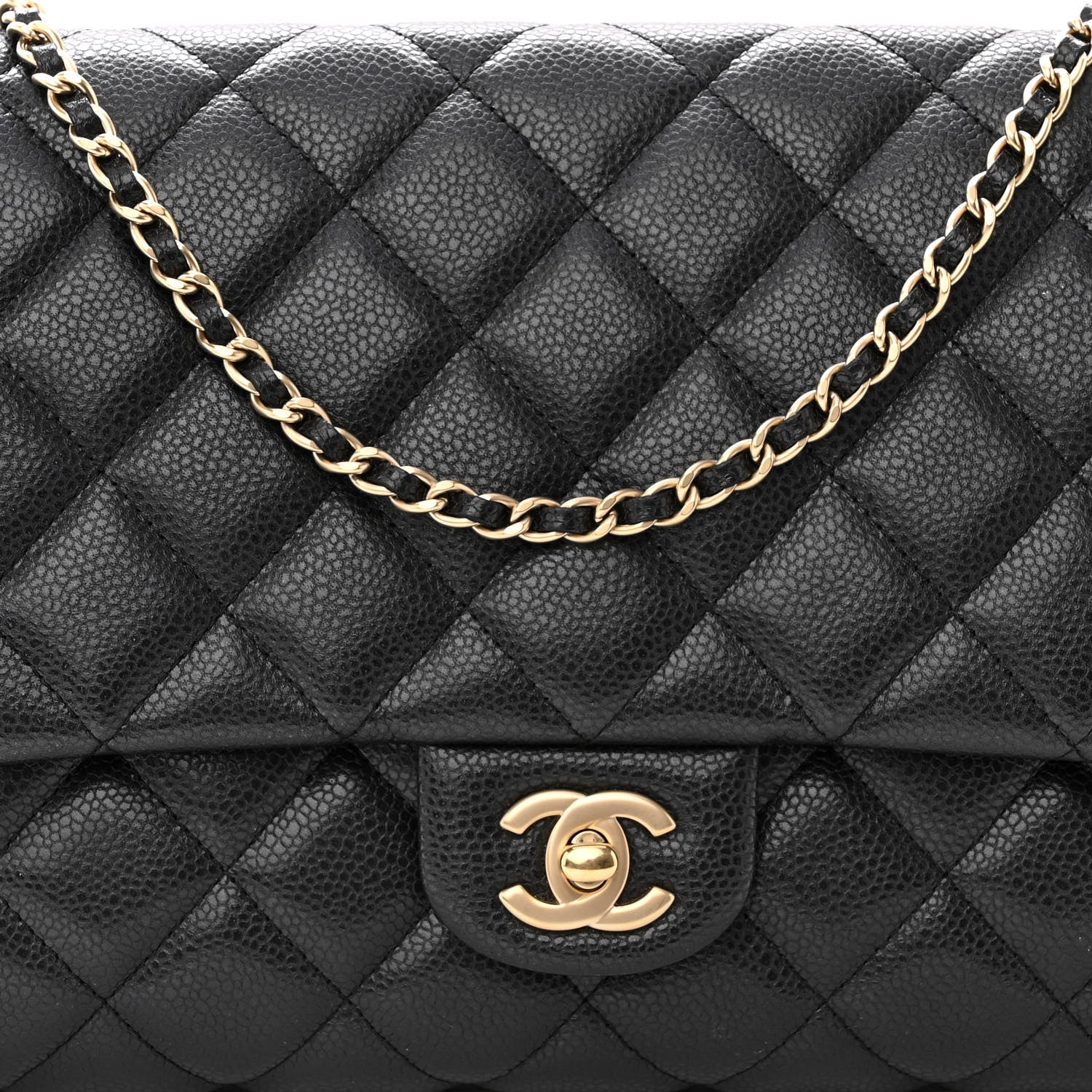 Chanel Caviar Quilted Clutch With Chain Flap Black 8 of 10