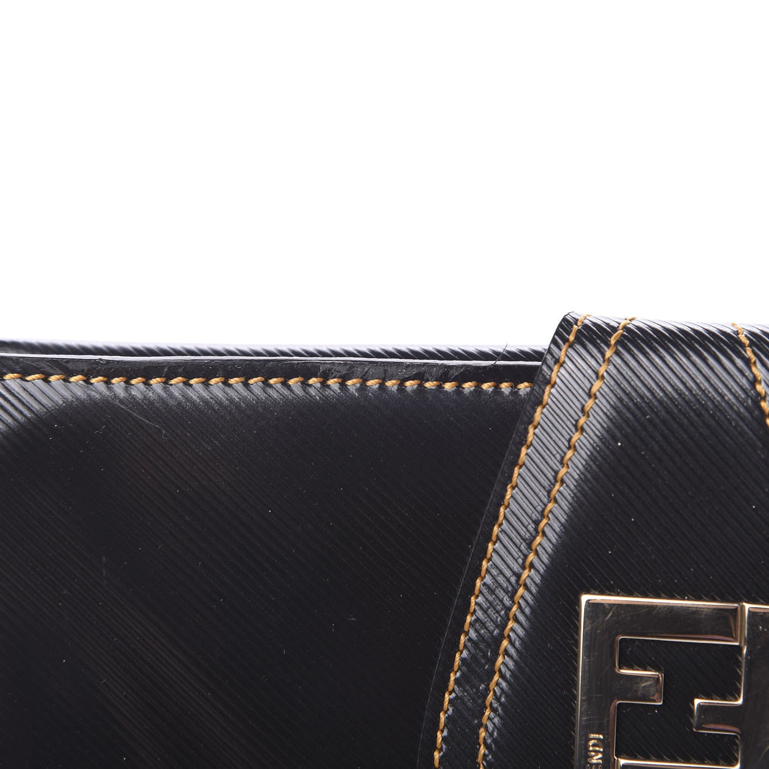 Fendi Coated Canvas Zucca Spalmati Continental Wallet Black Tobacco 8 of 9