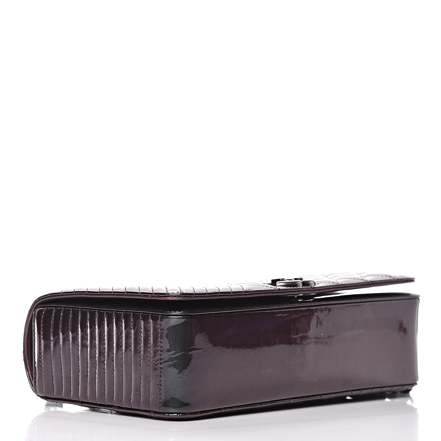 Chanel Iridescent Patent Quilted Medium Coco Boy Flap Purple 4 of 11