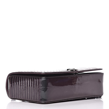 Chanel Iridescent Patent Quilted Medium Coco Boy Flap Purple 4 of 11