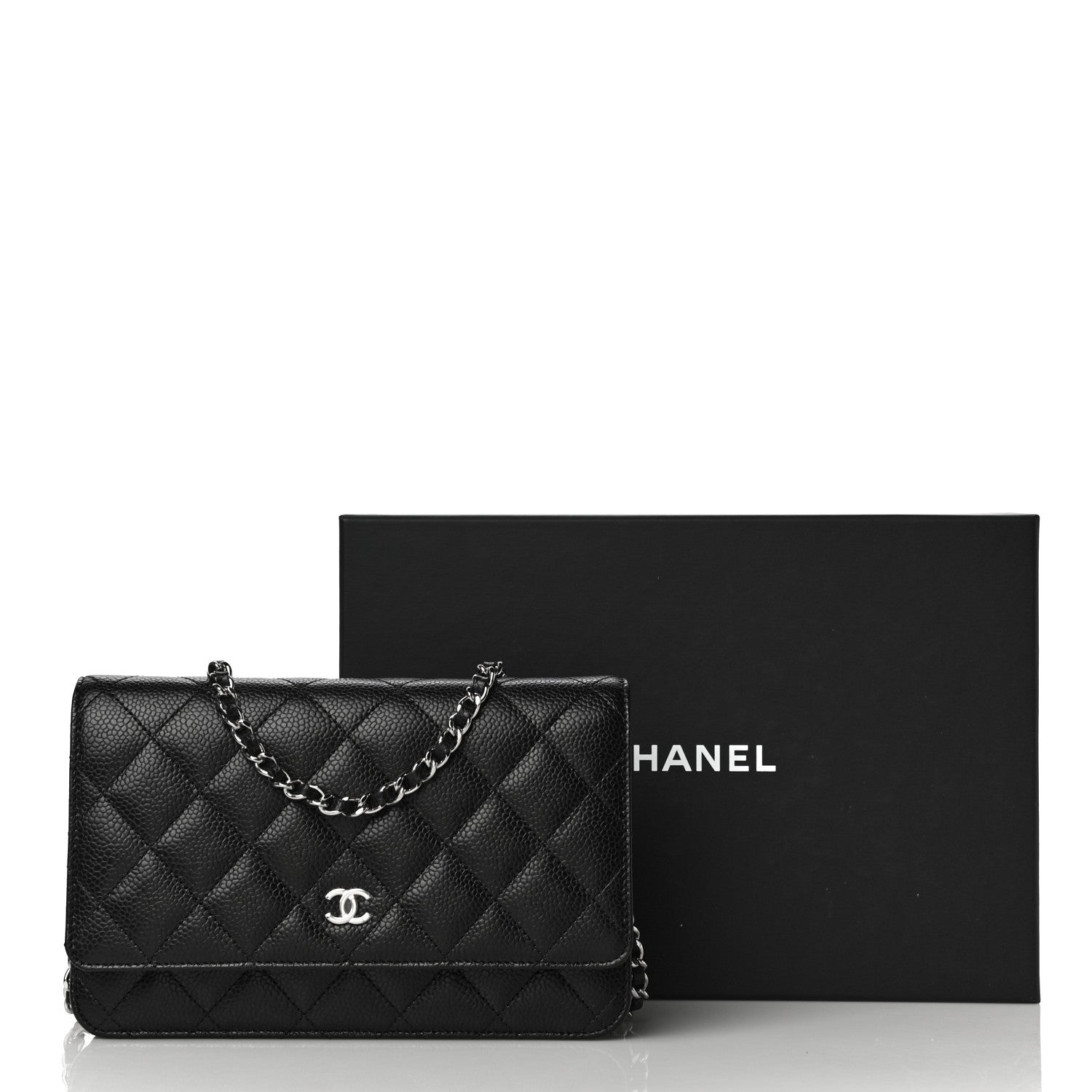 Chanel Caviar Quilted Wallet On Chain WOC Black 12 of 12