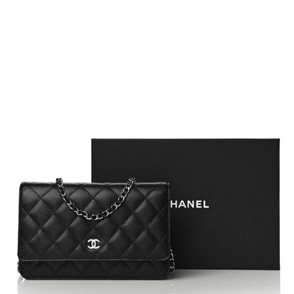 Chanel Caviar Quilted Wallet On Chain WOC Black 12 of 12